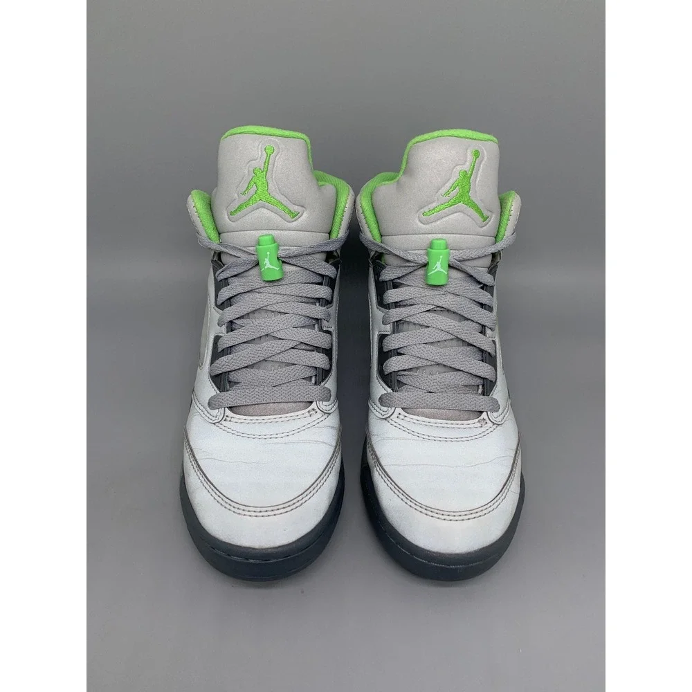 Jordan 5 Retro GS Green Bean Silver Shoes DQ3734-003 Men Sz 6 Women Sz 7.5